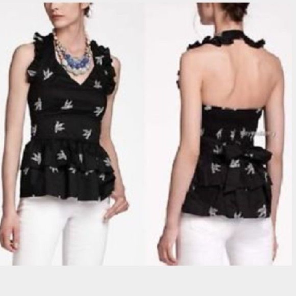 Anthropologie Swallow Dive Halter Top Size 6
